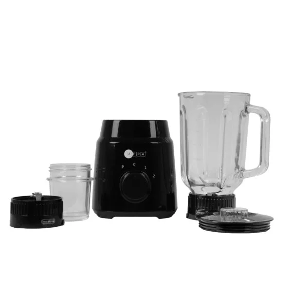 AFRA 2-in-1 Blender – 1.5L Jar, Grinder, Pulse, 2 Speeds, 4 Blades – Model AF-600BLBK