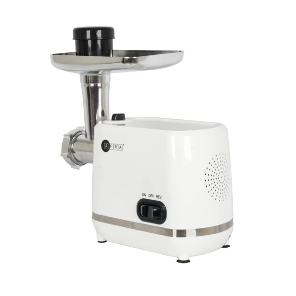 AFRA 1200W Meat Grinder – 3 Cutting Discs, Stainless Steel Cross Knife, Aluminum Body, Food Storage Pusher, Kibbeh & Sausage Attachments, Model AF-1200MGWT