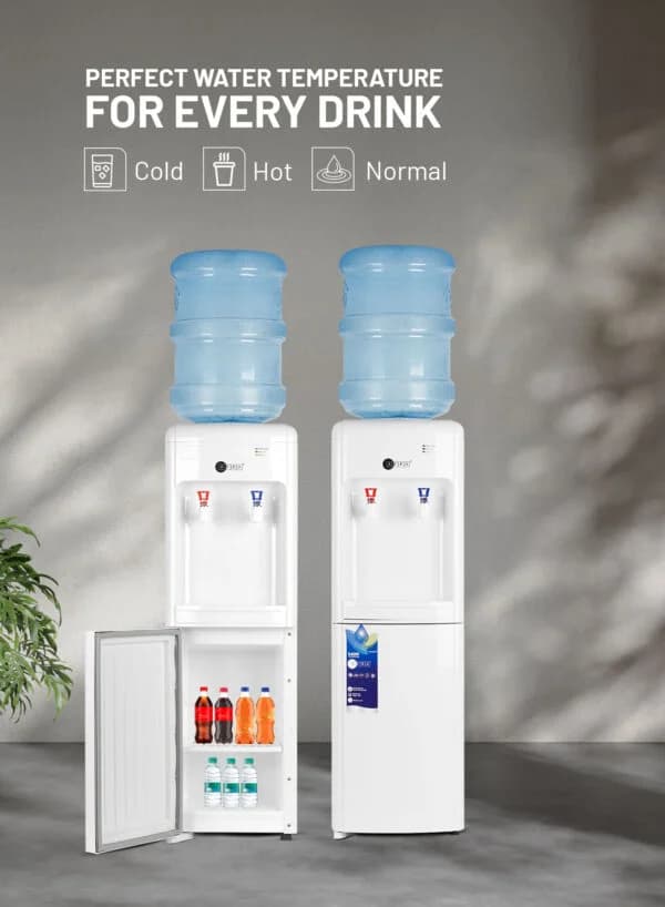 AFRA Top Loading Water Dispenser – 2 Tap, Cabinet Base, Model AF-9050WDWH, 550W Heating
